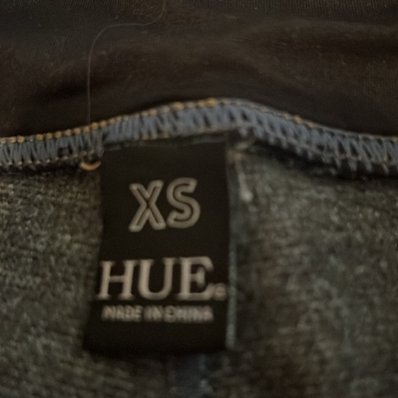 HUE fleece lined denim leggings NWOT - Picture 2 of 2